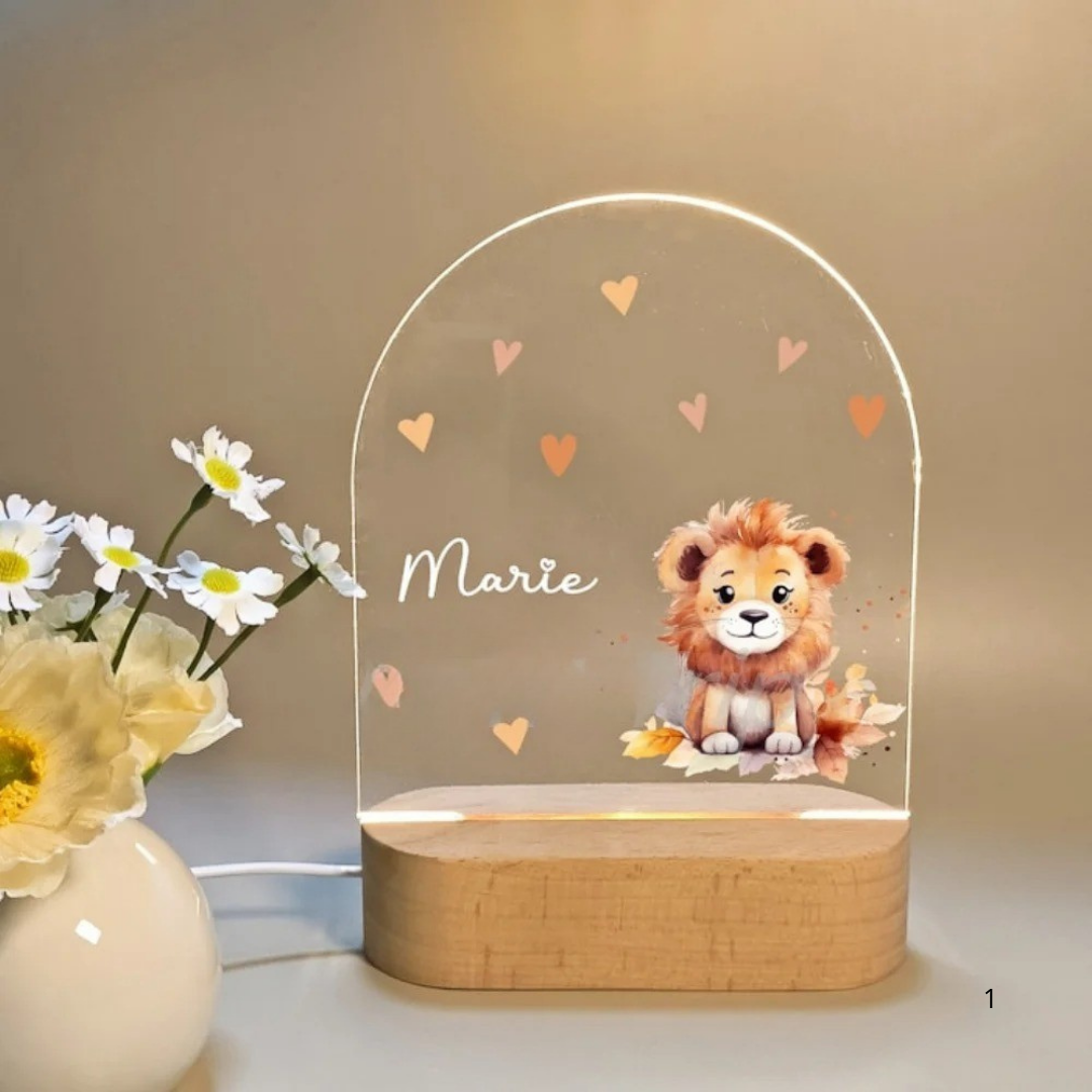 Personalized Soft LED Night Light – Warm Glow for Kids