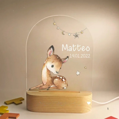 Personalized Soft LED Night Light – Warm Glow for Kids