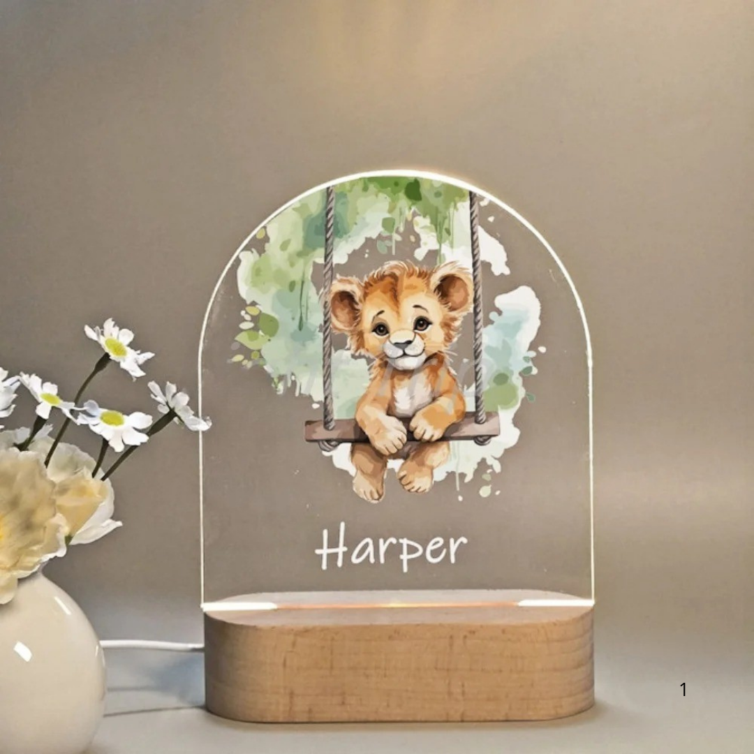 Personalized Soft LED Night Light – Warm Glow for Kids