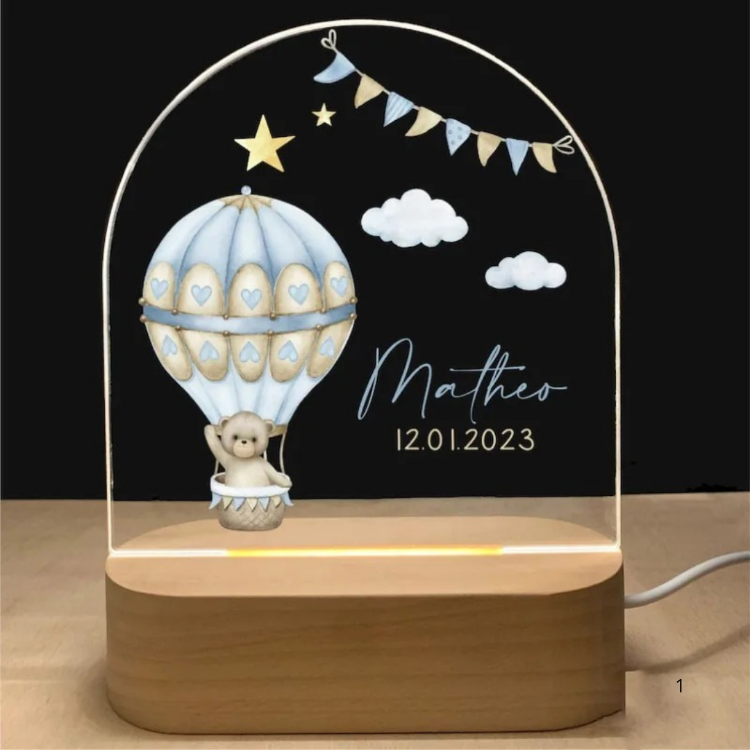 Personalized Soft LED Night Light – Warm Glow for Kids