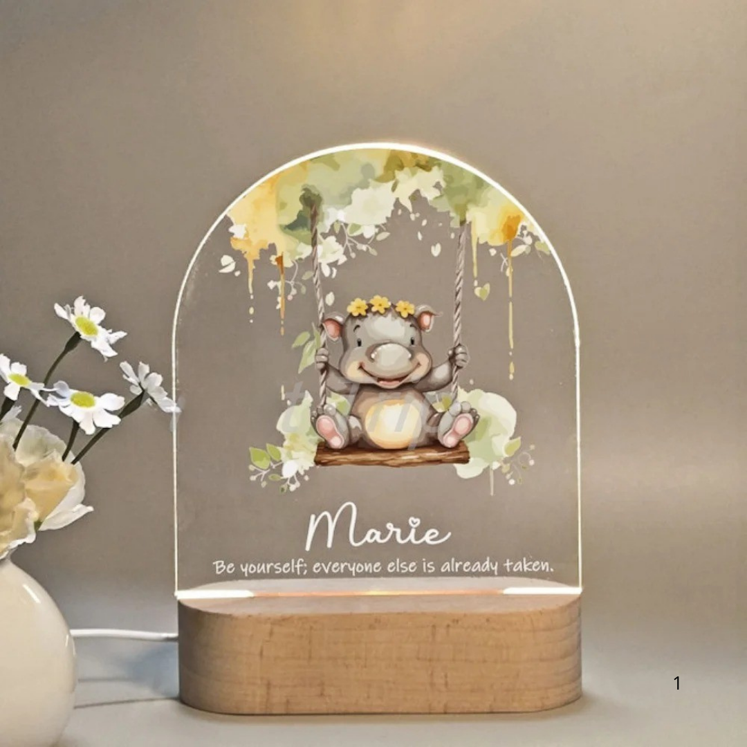 Personalized Soft LED Night Light – Warm Glow for Kids