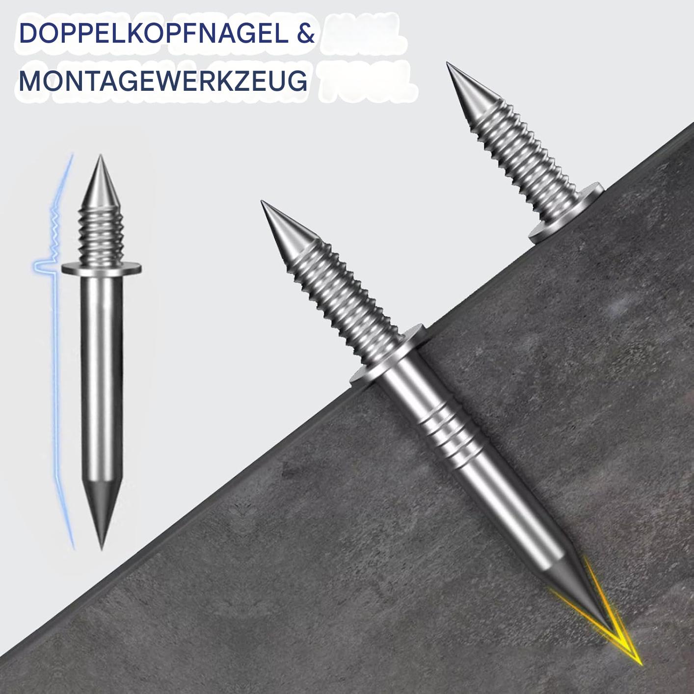 Baseboard Trim Nail Set with Double-Head System Installation