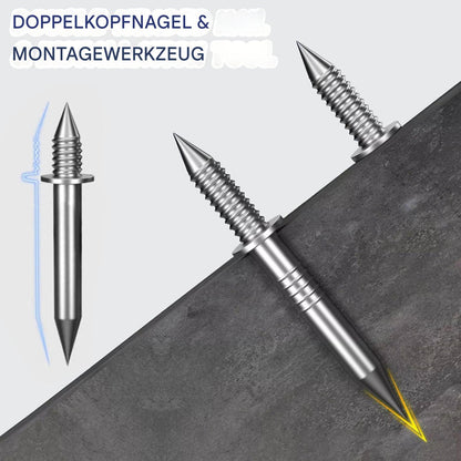 Baseboard Trim Nail Set with Double-Head System Installation