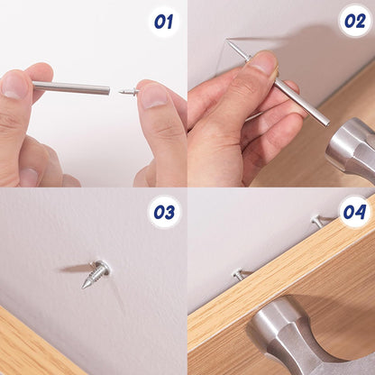 Baseboard Trim Nail Set with Double-Head System Installation