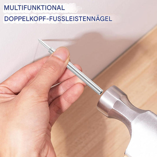 Baseboard Trim Nail Set with Double-Head System Installation