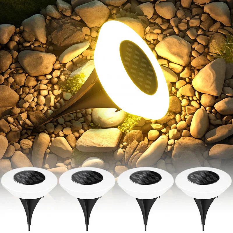 Eco-Friendly Solar Ground Lights with Automatic Dusk Sensor