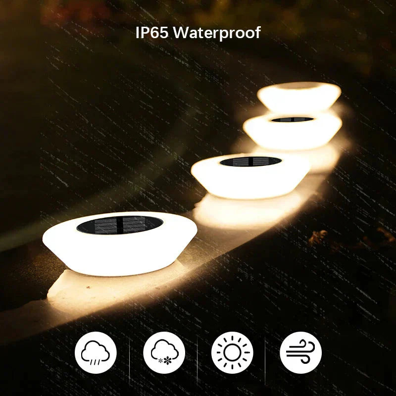Eco-Friendly Solar Ground Lights with Automatic Dusk Sensor