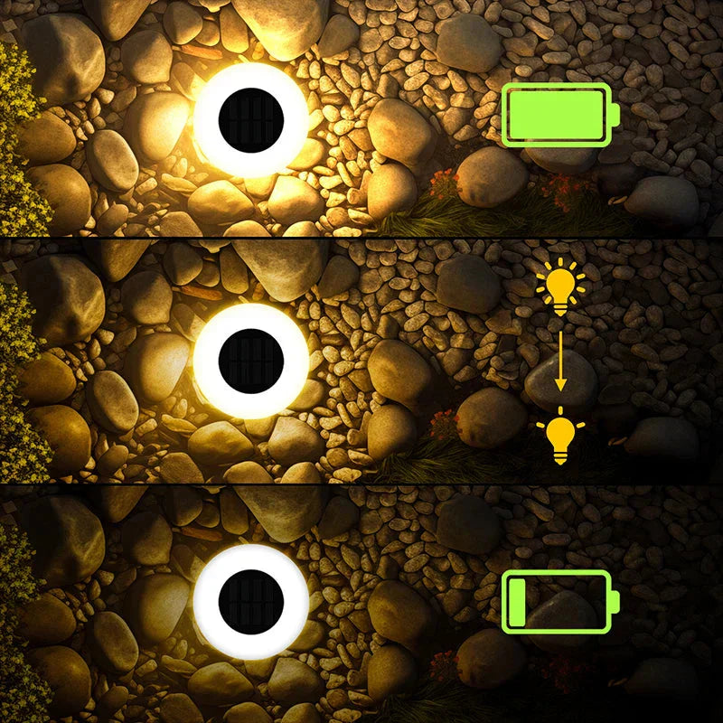 Eco-Friendly Solar Ground Lights with Automatic Dusk Sensor