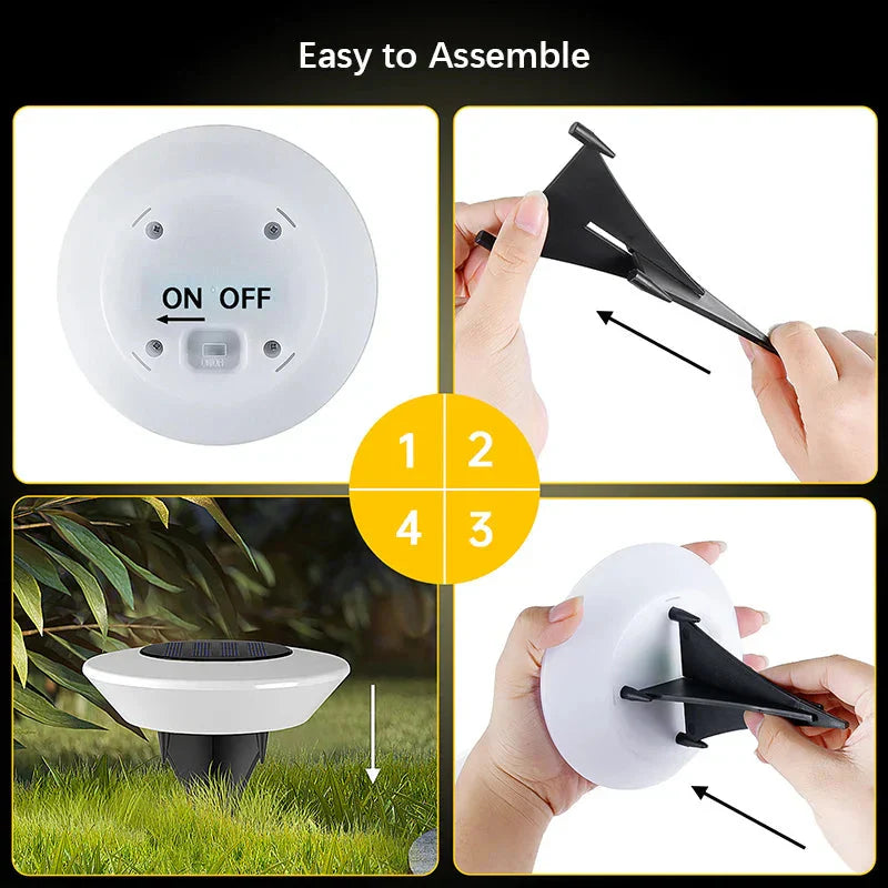 Eco-Friendly Solar Ground Lights with Automatic Dusk Sensor