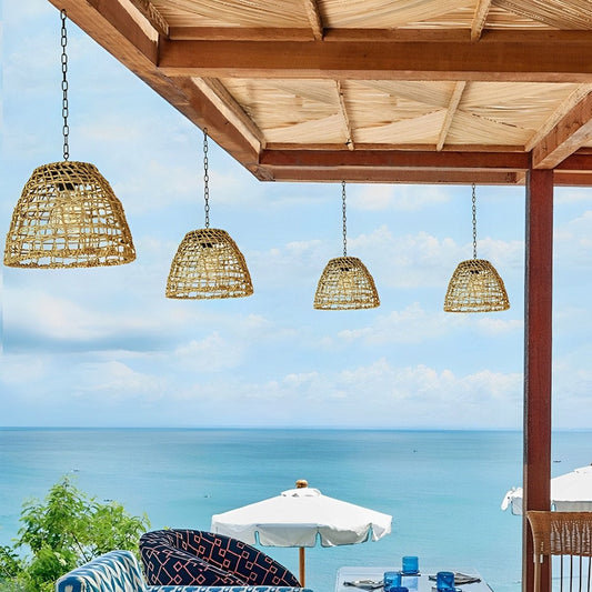 Solar Glockenlaterne | Boho Rattan | Wetterfest | NatureLume