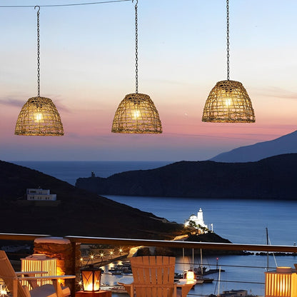 Solar Glockenlaterne | Boho Rattan | Wetterfest | NatureLume