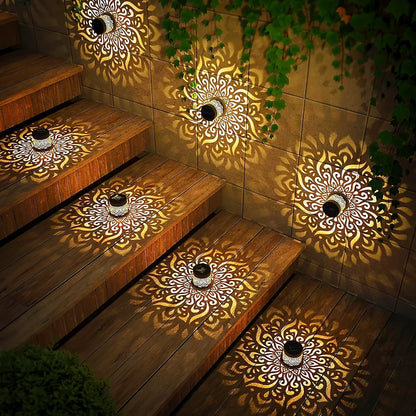 Enchanting Solar Lantern | Floral Shadow Design | Dusk Sensor