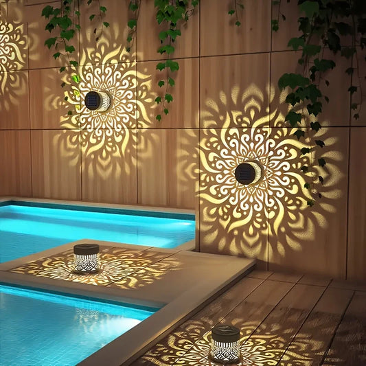 Enchanting Solar Lantern | Floral Shadow Design | Dusk Sensor