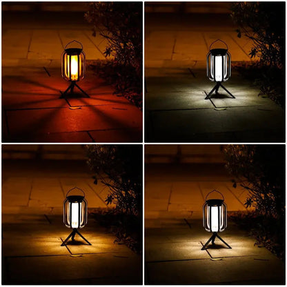 Solar Light with Real Flame Effect - BurstGlow Design