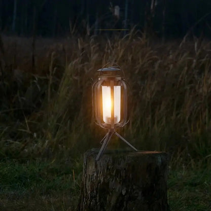 Solar Light with Real Flame Effect - BurstGlow Design