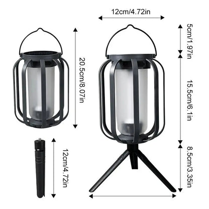 Solar Light with Real Flame Effect - BurstGlow Design