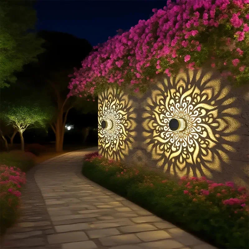 Enchanting Solar Lantern with Decorative Shadow Design