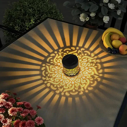 Enchanting Solar Lantern with Decorative Shadow Design