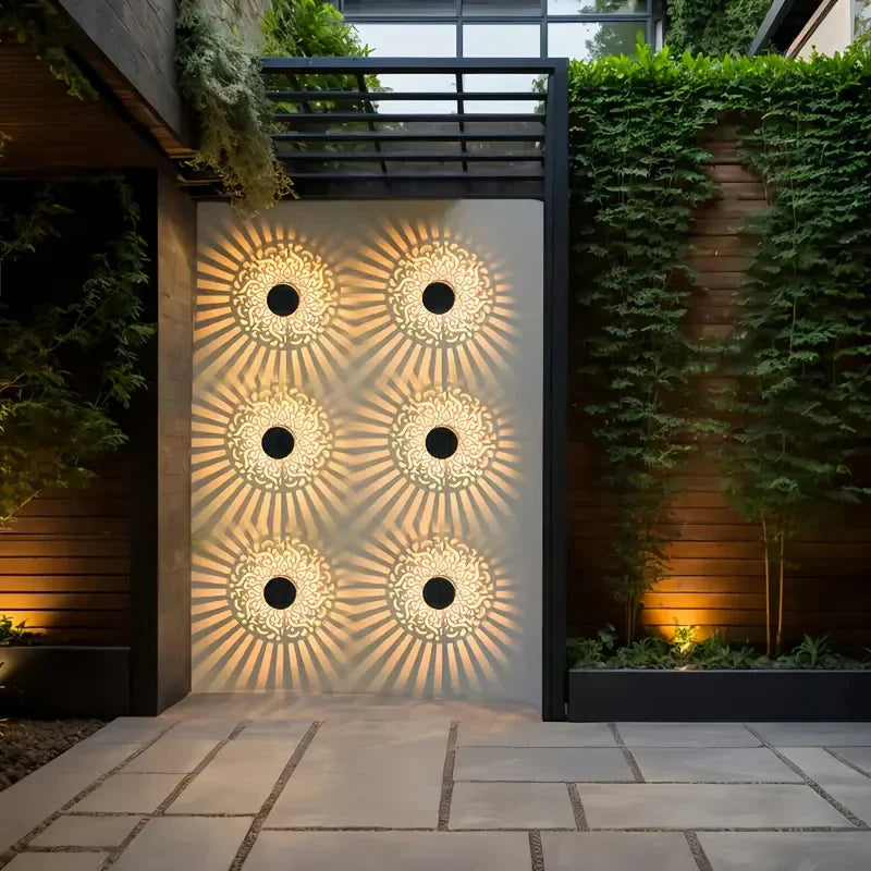 Enchanting Solar Lantern with Decorative Shadow Design