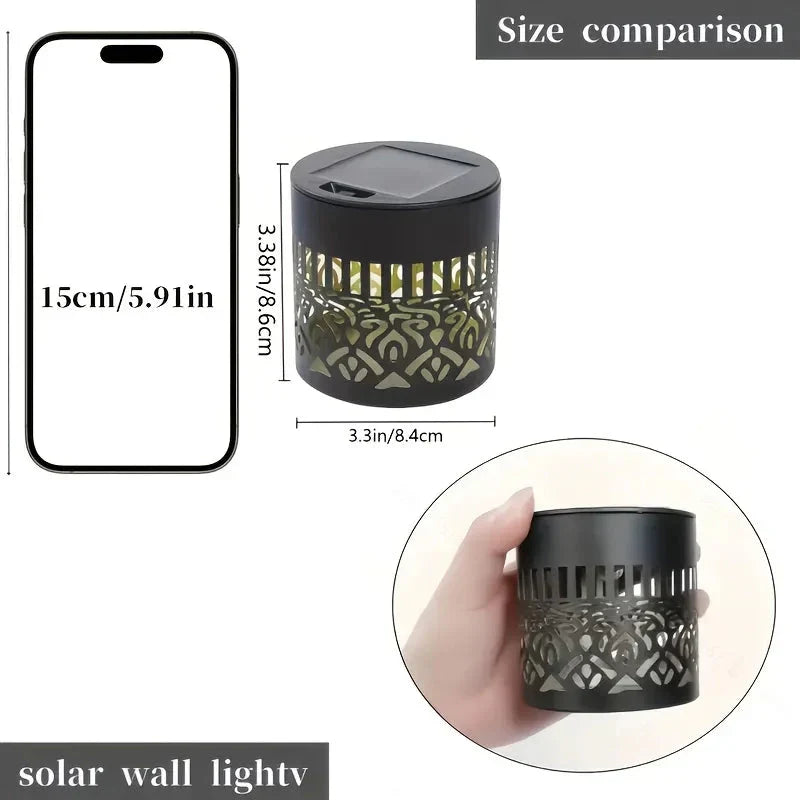 Enchanting Solar Lantern with Decorative Shadow Design
