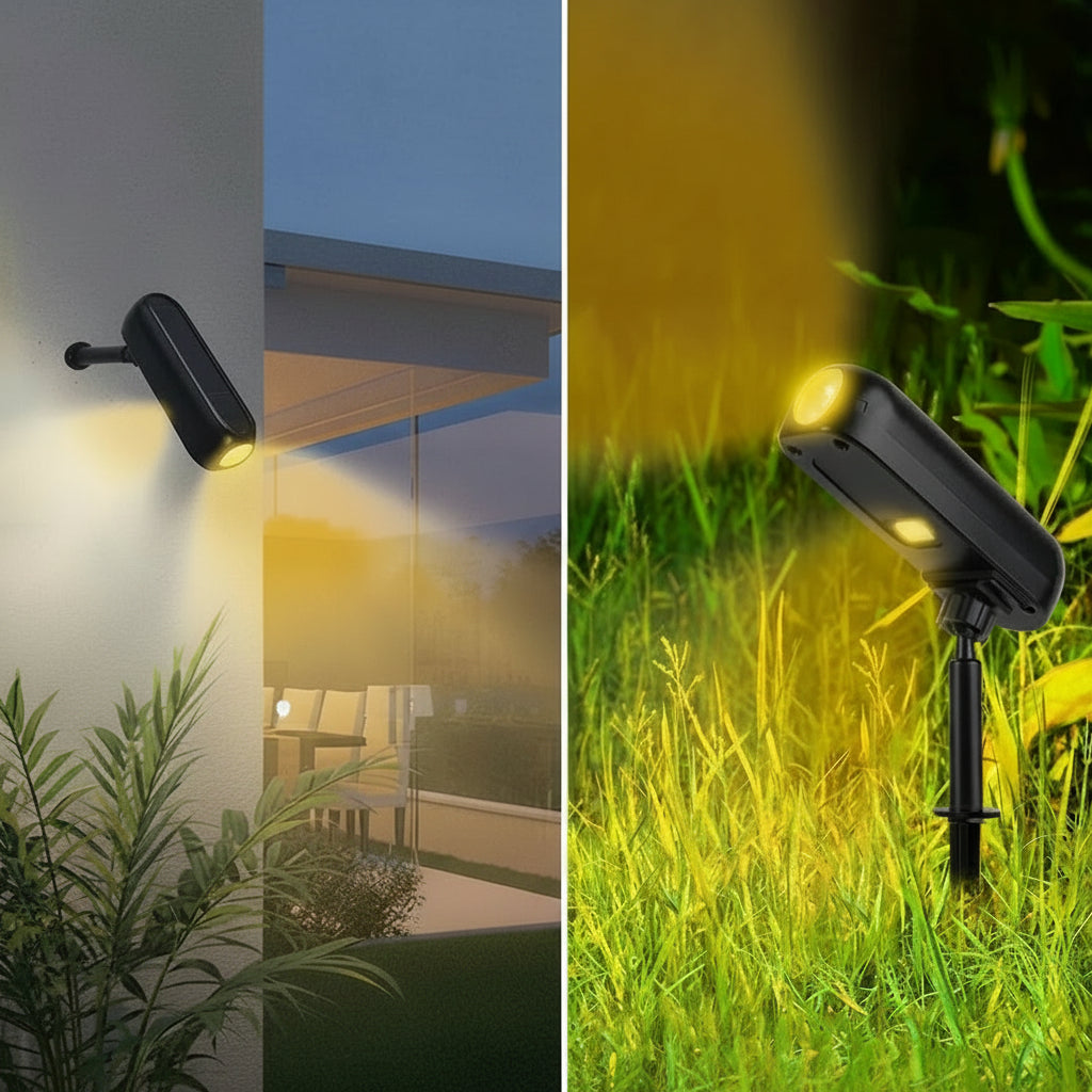 EcoSmart Solar LED Garden Spotlight with Dual Lighting Modes