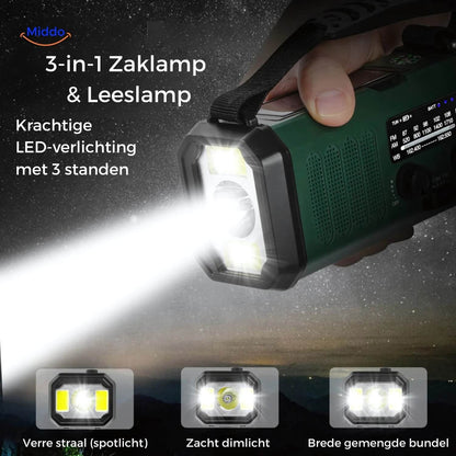 Multi-Function Solar Lamp | Flashlight, Reading Light, Compass & Solar Rechargeable for Adventures
