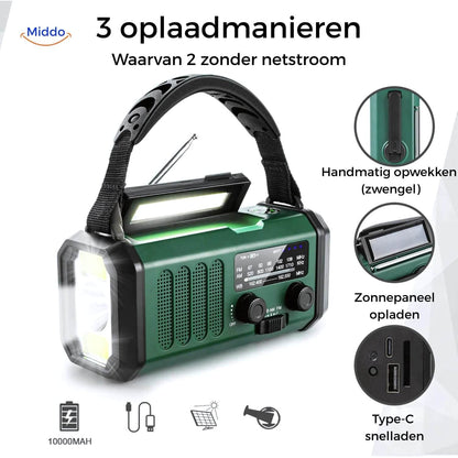Multi-Function Solar Lamp | Flashlight, Reading Light, Compass & Solar Rechargeable for Adventures