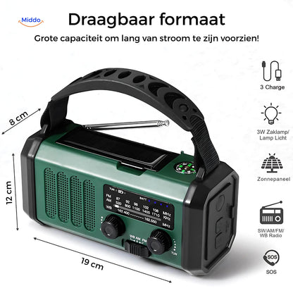 Multi-Function Solar Lamp | Flashlight, Reading Light, Compass & Solar Rechargeable for Adventures