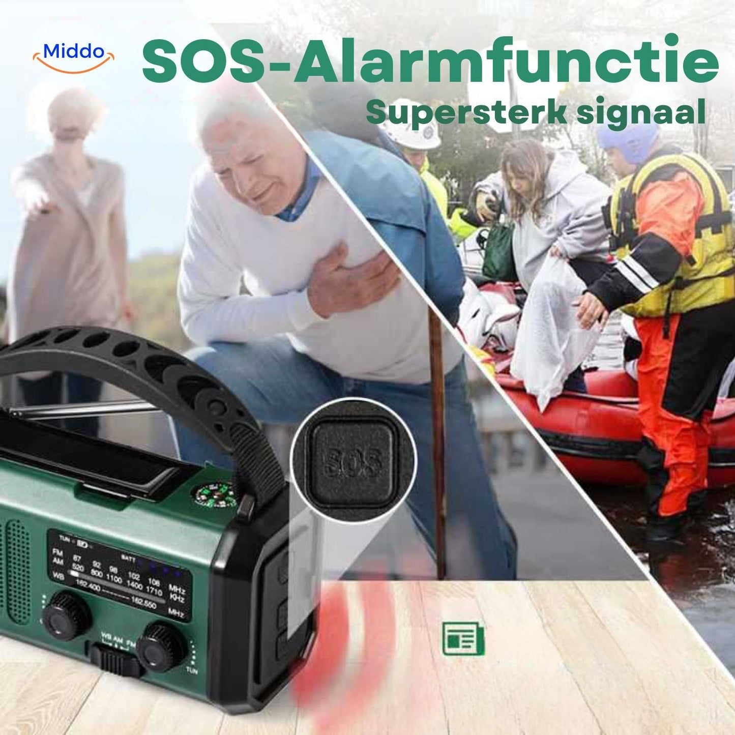 Multi-Function Solar Lamp | Flashlight, Reading Light, Compass & Solar Rechargeable for Adventures