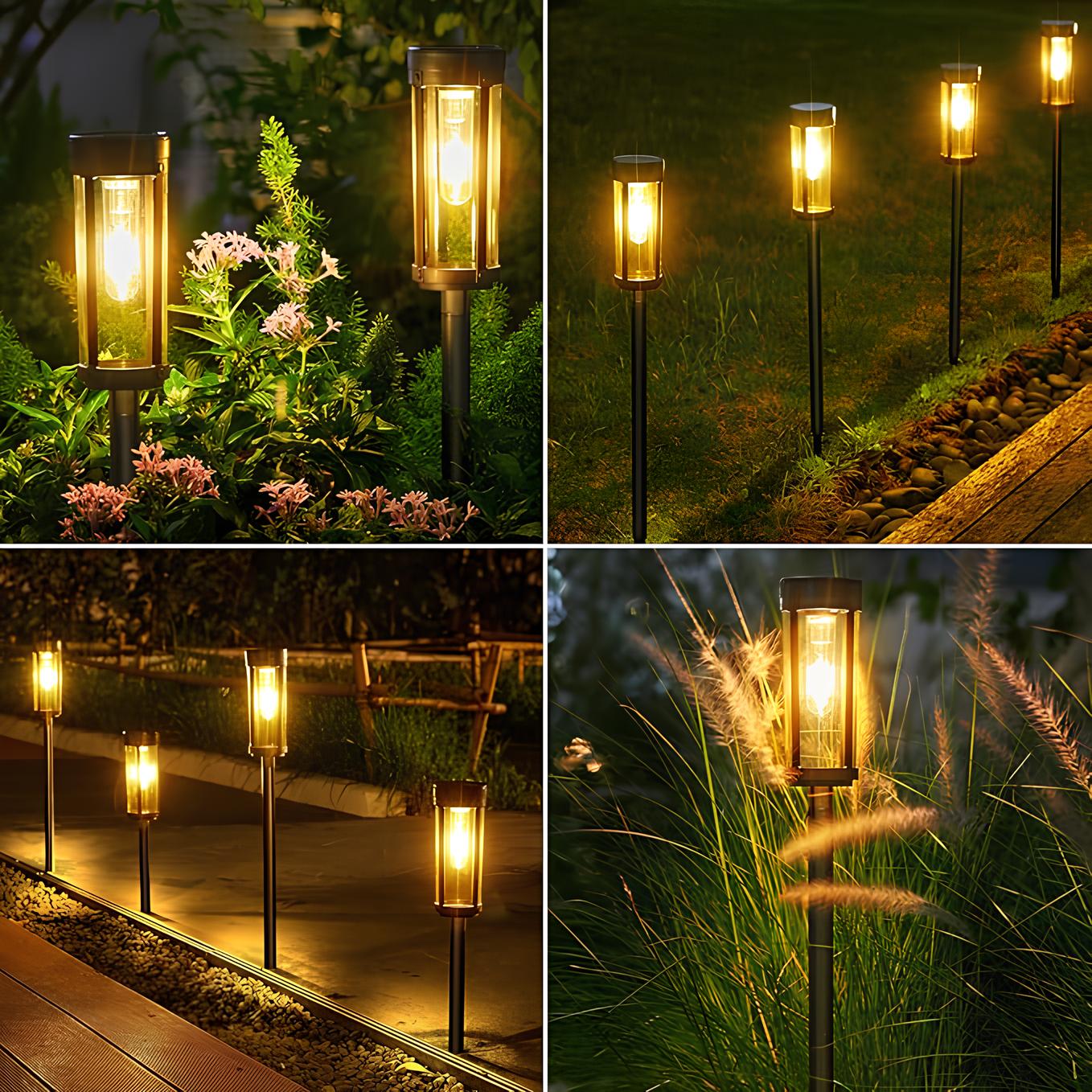 Flickering Flame Garden Lamp - Solar-Powered Outdoor Torch Light