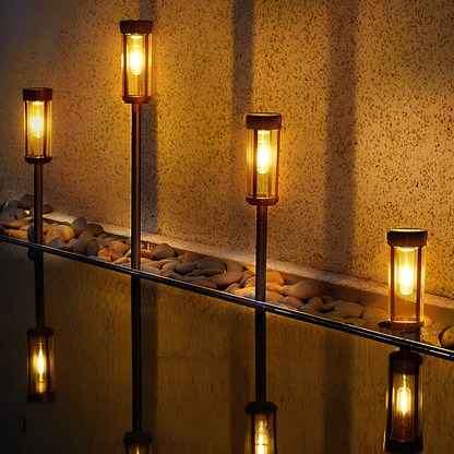 Flickering Flame Garden Lamp - Solar-Powered Outdoor Torch Light