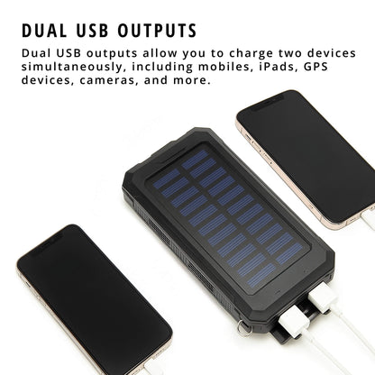Compact Solar Power Bank for Outdoor Use – Dual USB Fast Charging