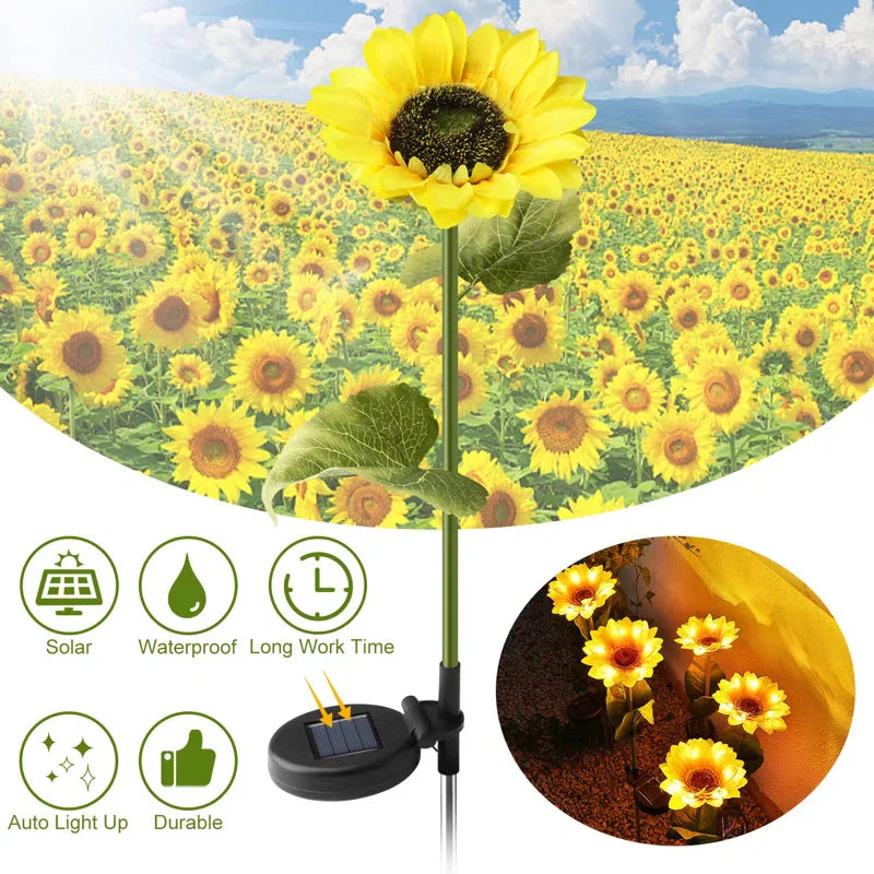 Outdoor Solar Sunflower Lights – GardenGlow [Last Day Discount]