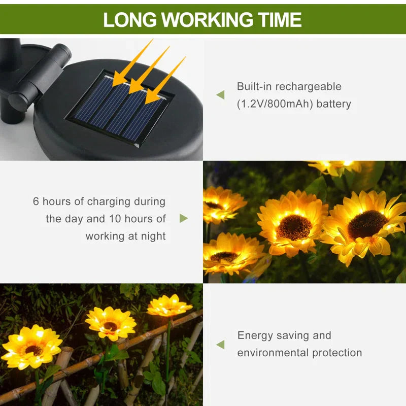 Outdoor Solar Sunflower Lights – GardenGlow [Last Day Discount]