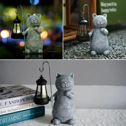 Solar-Powered Cat Garden Light - Weather-Resistant Decor
