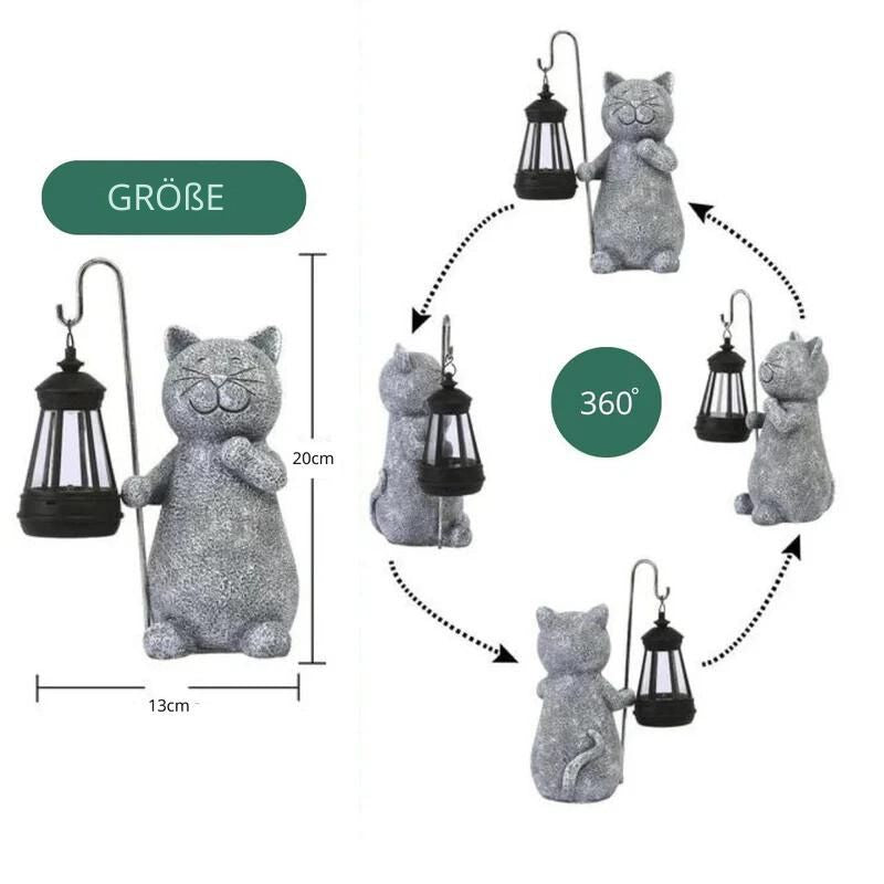 Solar-Powered Cat Garden Light - Weather-Resistant Decor