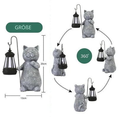 Solar-Powered Cat Garden Light - Weather-Resistant Decor