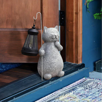 Solar-Powered Cat Garden Light - Weather-Resistant Decor