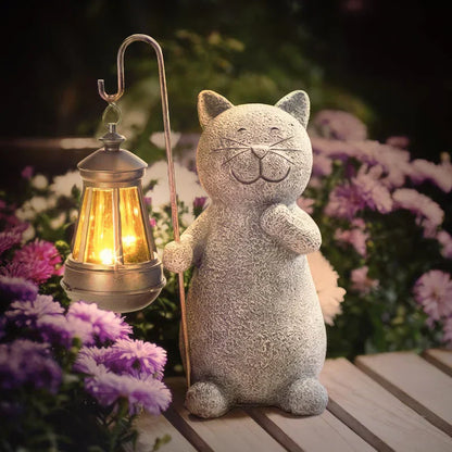 Solar-Powered Cat Garden Light - Weather-Resistant Decor