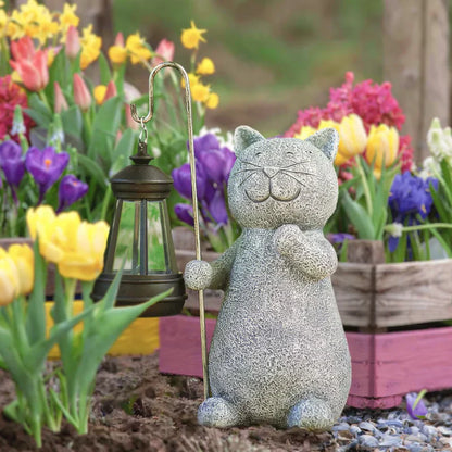 Solar-Powered Cat Garden Light - Weather-Resistant Decor