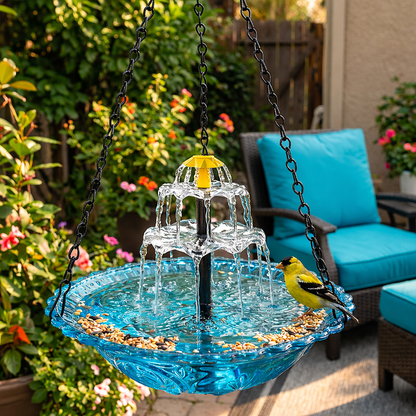 Eco-Friendly Solar-Powered Bird Bath Fountain