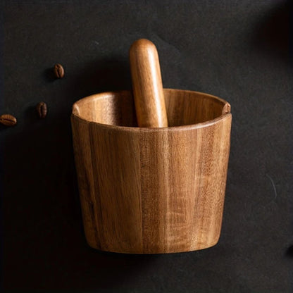 Elegant Wooden Espresso Puck Disposal Box