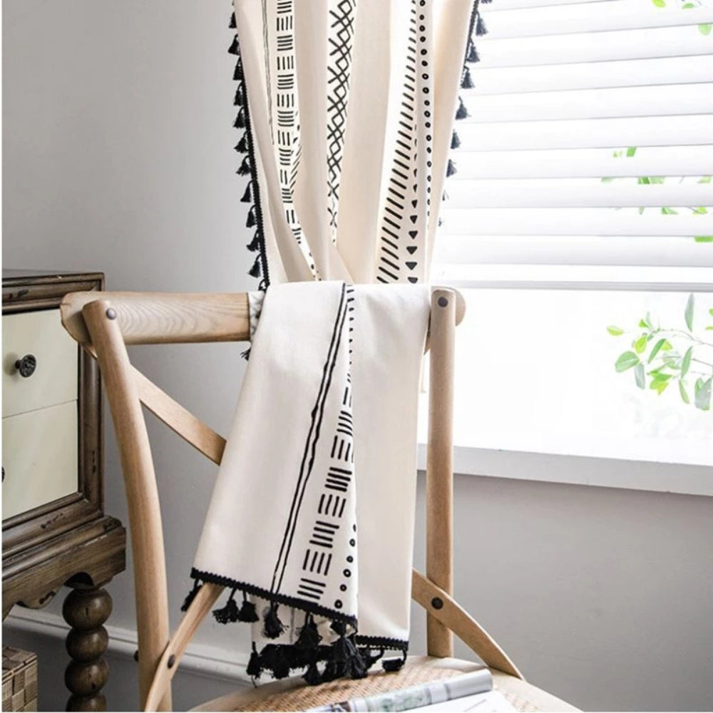Chic Haven Decorative Tassel Window Drapes