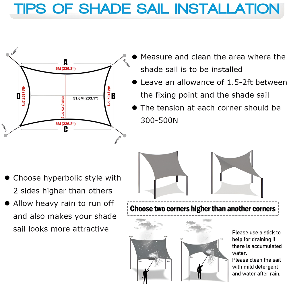 Versatile Waterproof Shade Canopy | UV-Resistant Outdoor Fabric