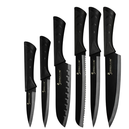 High-Quality Black Stainless Steel Kitchen Knives from Japan