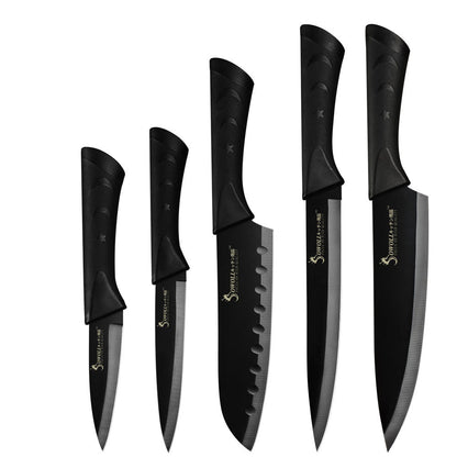 High-Quality Black Stainless Steel Kitchen Knives from Japan