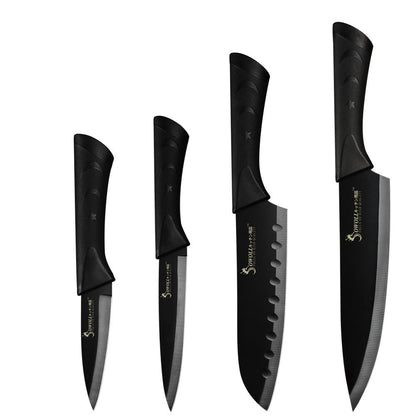High-Quality Black Stainless Steel Kitchen Knives from Japan
