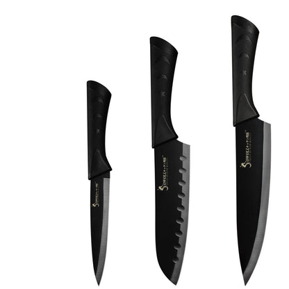 High-Quality Black Stainless Steel Kitchen Knives from Japan