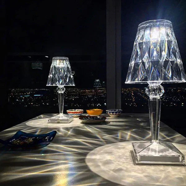 LED Table Lamp with Sparkling Crystal Touch – Elegant Design