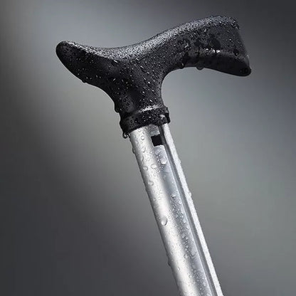 Foldable Walking Stick with Ergonomic Grip and Sitting Feature